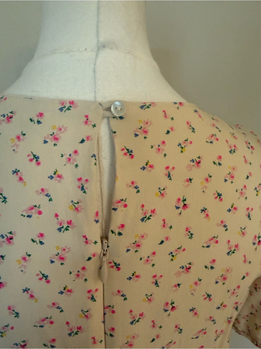 Madewell Tie-Sleeve Retro Dress Dutch Dandelions Floral Size 0 Mini Dress - Picture 6 of 16
